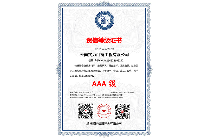 资信等级证书